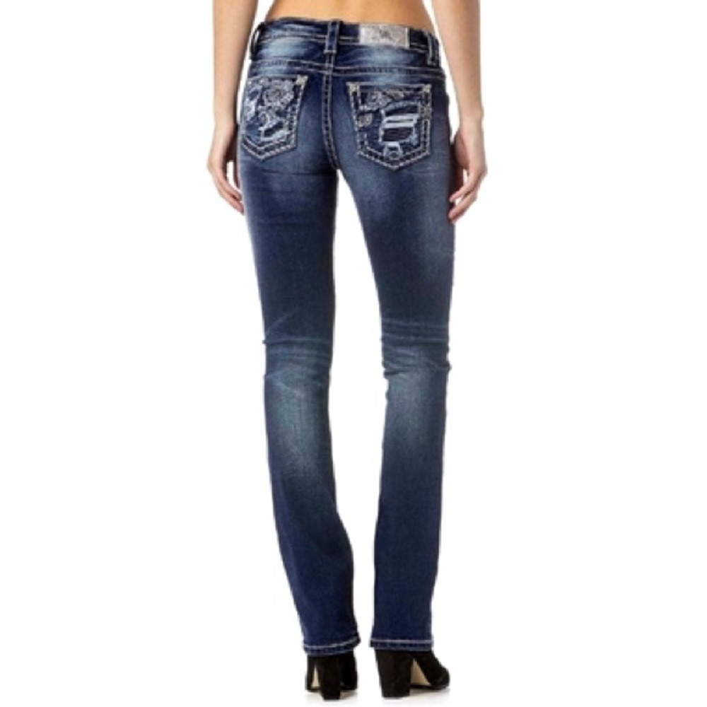 Miss Me Bootcut Rhinestone Pockets